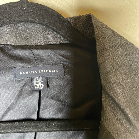Banana Republic Gray Wool Blazer Jacket Women’s Size 14 - Picture 6 of 7